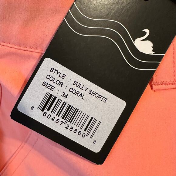 NWT Swannies Orange Repreve Recycled Polyester Chino Sully Shorts Size 34 - Picture 6 of 6